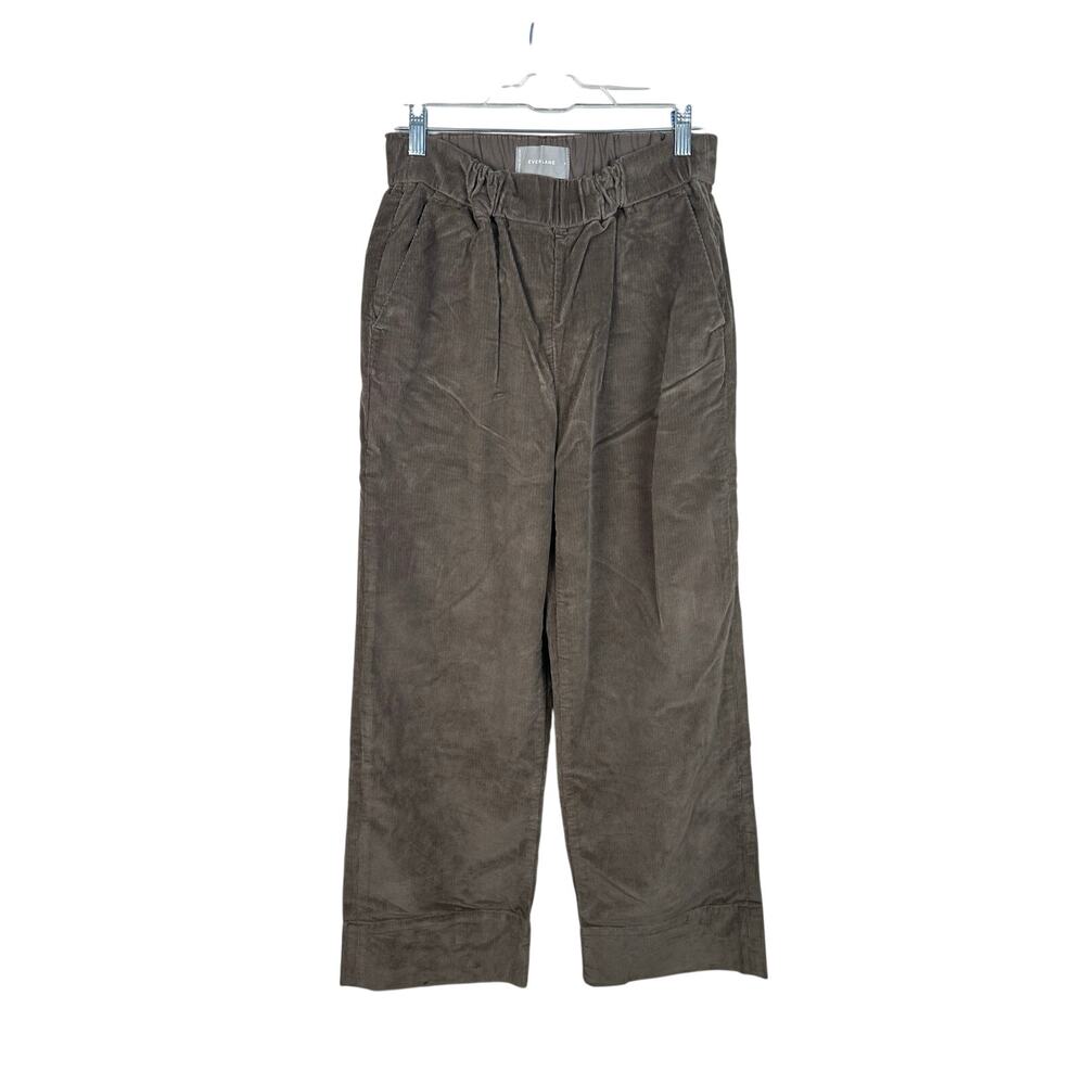 Everlane Cropped Wide-Leg Pants in Olive